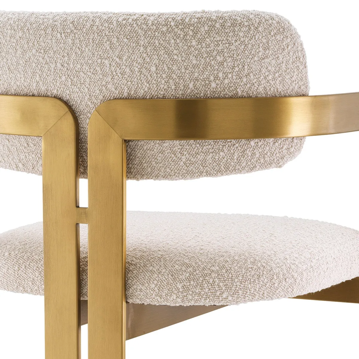 Eichholtz Donato Bar Dining Stool, Neutral Boucle | Barker & Stonehouse 3