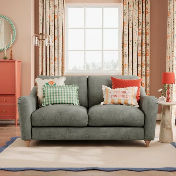 Hattie Tonal Plush Chenille 2 Seater Sofa 1