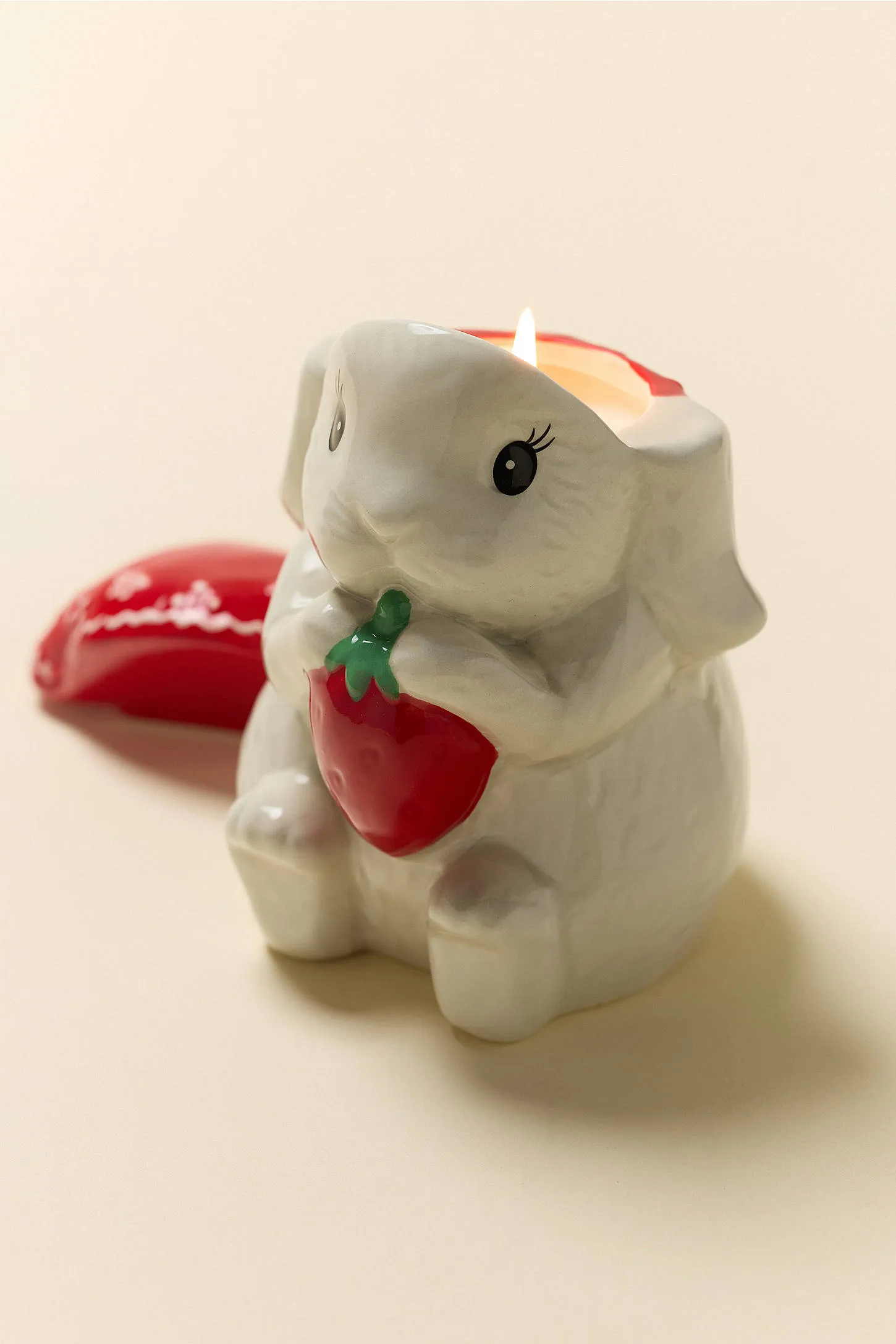 Bandana Bunny Candle - White