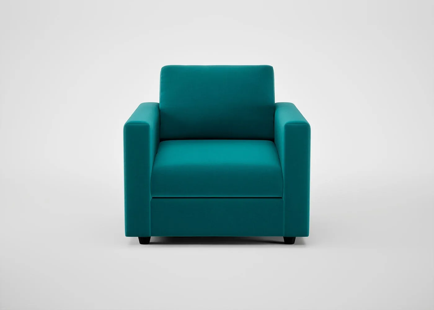 Heal's Nimbus II Armchair Smart Velvet Petrol Black Feet 1