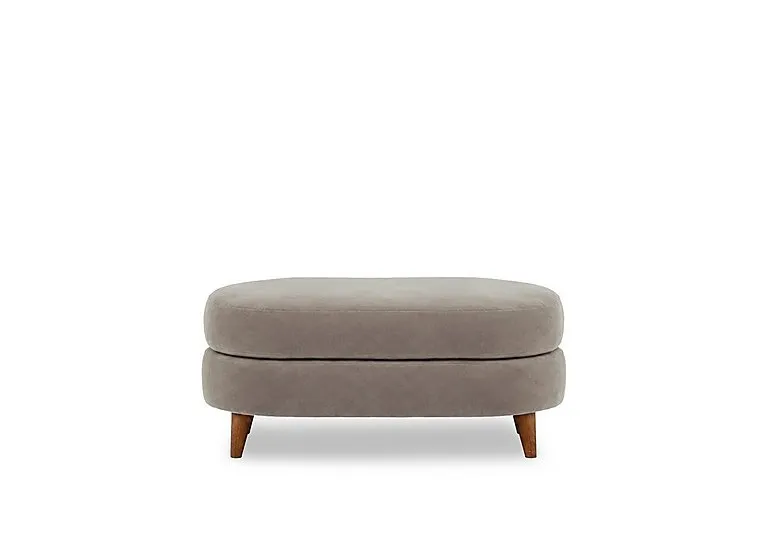 Erin Fabric Oval Footstool - Living Room Furniture - In Time for Christmas