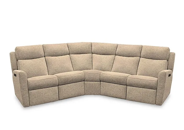 Wren Large Fabric Power Recliner Corner Sofa with Power Headrests and Power Lumbar - Dapple Sparrow