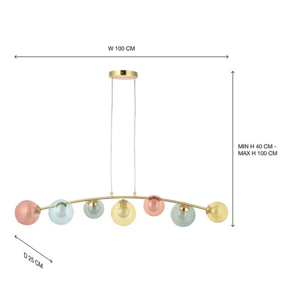 Eliza 7 Light Diner Ceiling Light 5