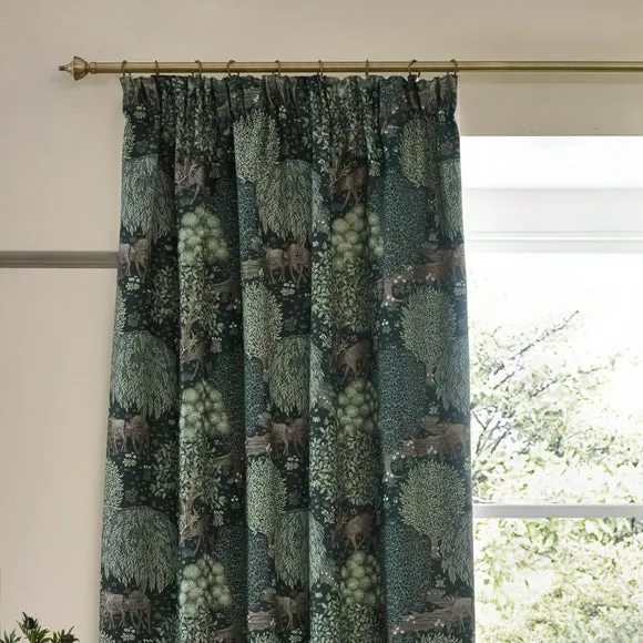 Morris & Co. The Brook Jacquard Pencil Pleat Curtains 1