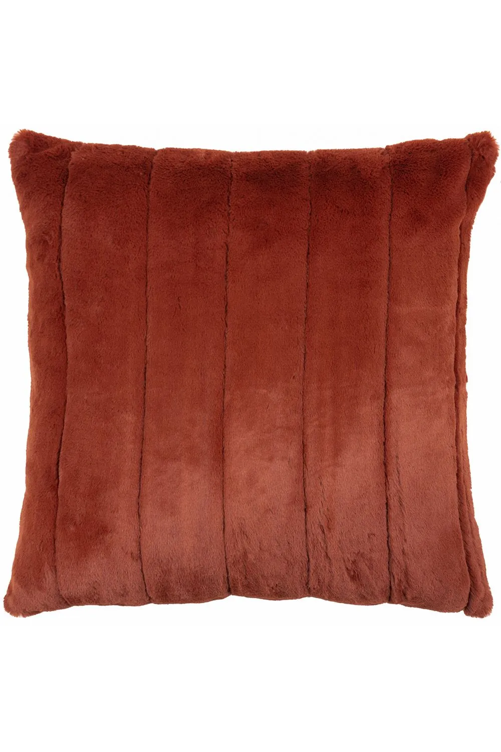 Paoletti Empress Alaskan Faux Fur Cushion in Orange 1