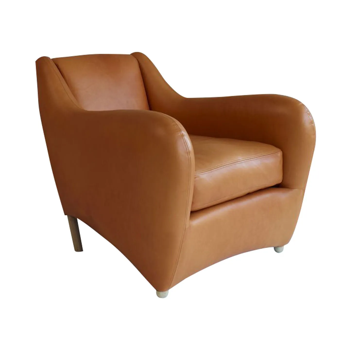 Scp Balzac Chair Utah Russet Leather Natural Filling