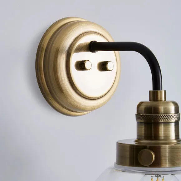 Broden Bathroom Wall Light Antique Brass 4