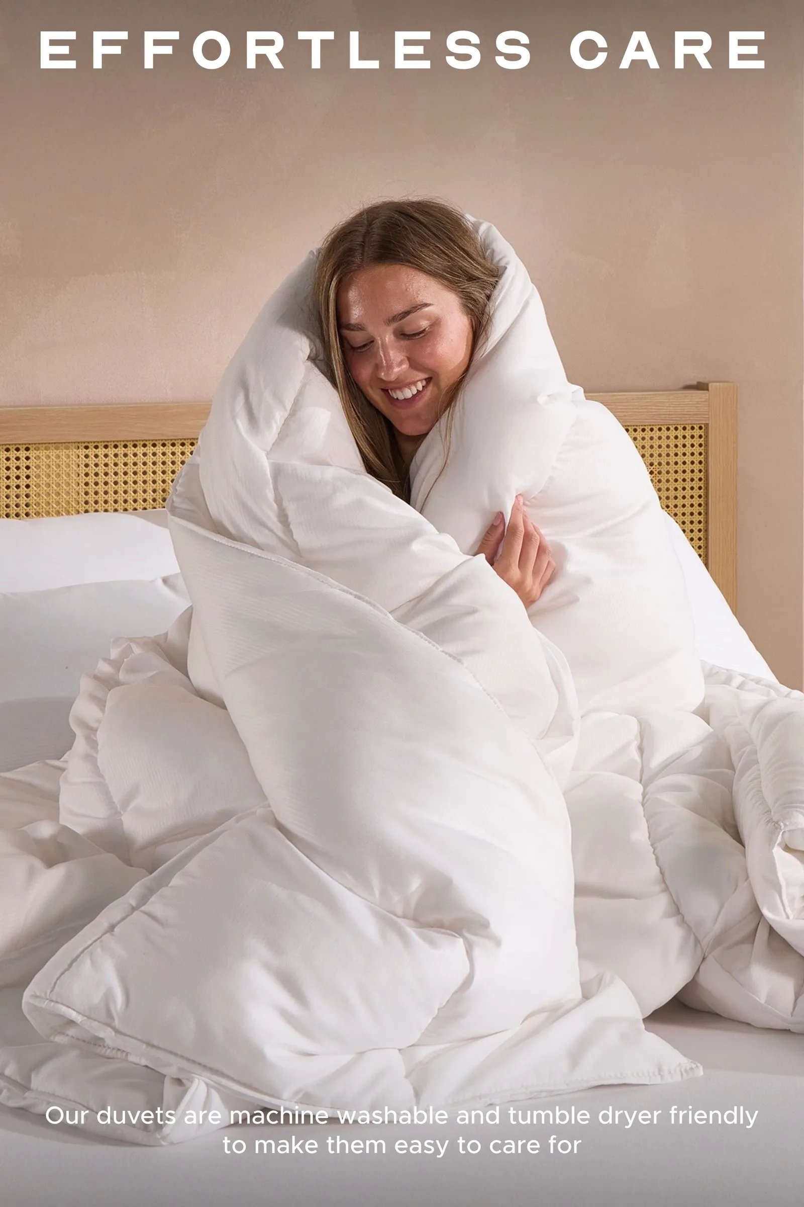 Snuggledown Scandinavian Classic Soft Touch 4.5 Tog Summer Duvet in White 4