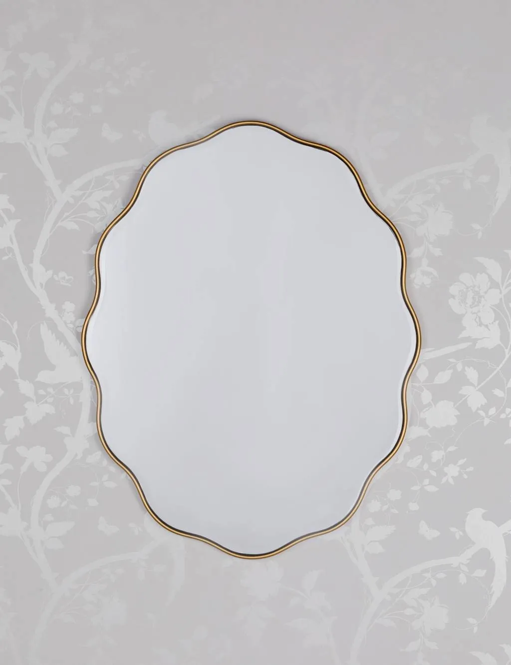Laura Ashley Medora Oval Wall Mirror Gold