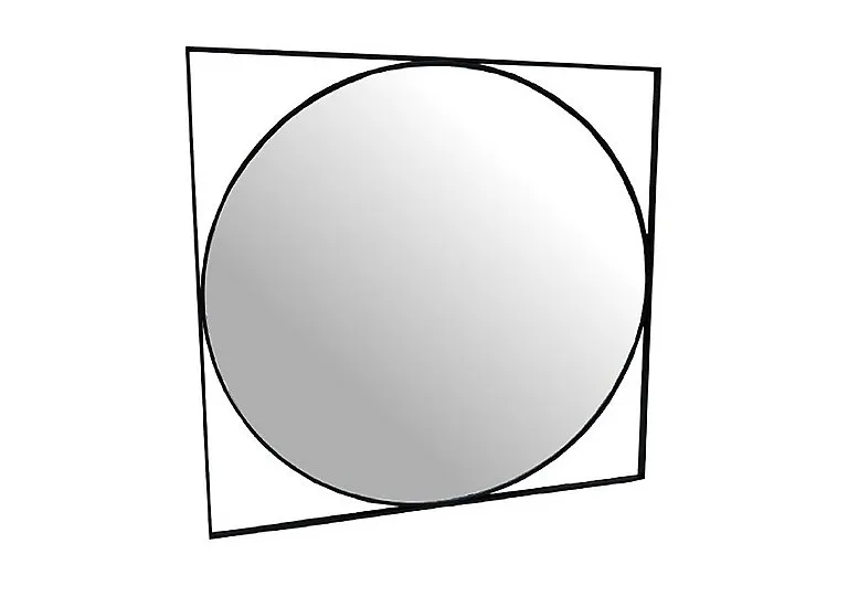 Isaac Large Black Metal Mirror
