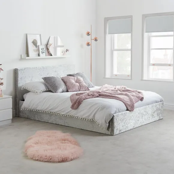 Berlin Crushed Velvet Ottoman Bed Frame 1