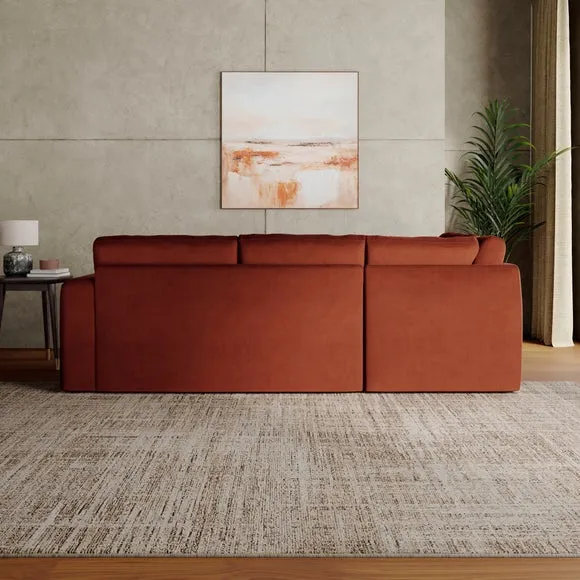 Abel Matte Velvet Corner Sofa 2