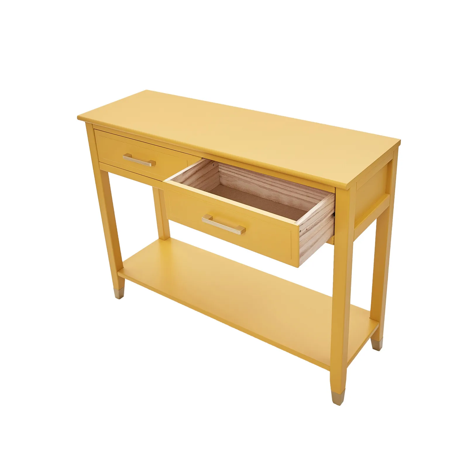 Cabinet Bits Palazzi 2 Drawer Console Table in Mustard 5