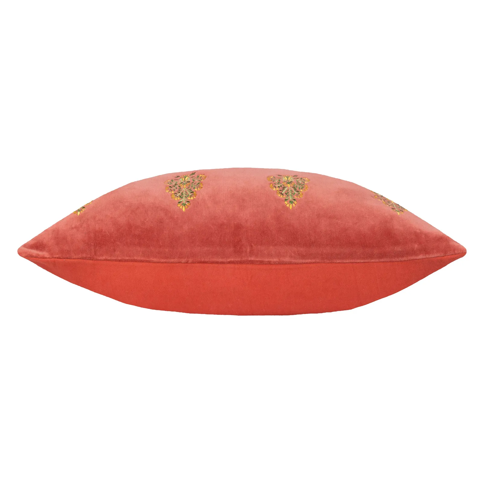 Paoletti Rennes Floral Embroidered 100% Cotton Cushion in Rose 4