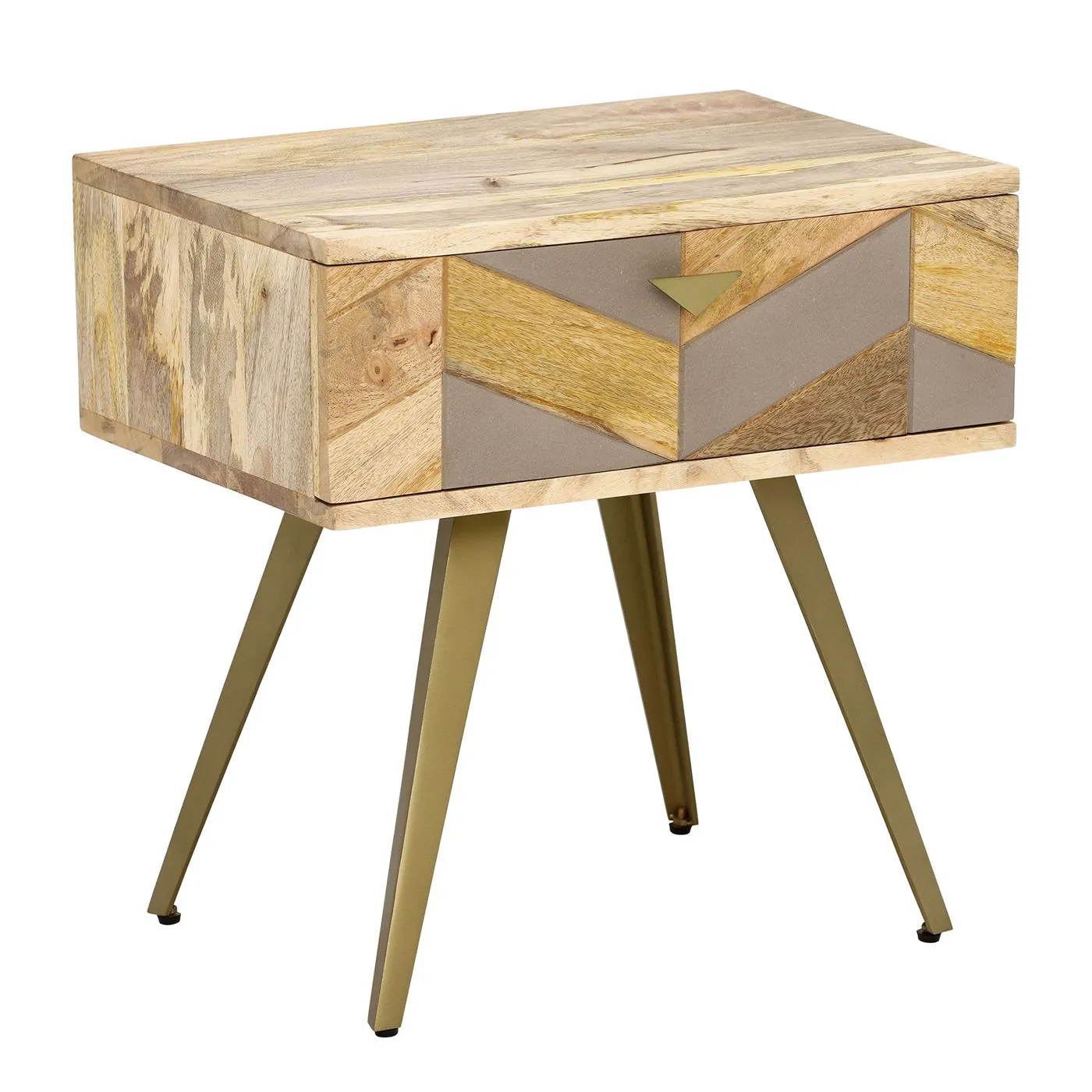Leif Bedside Table, Natural Mango Wood
