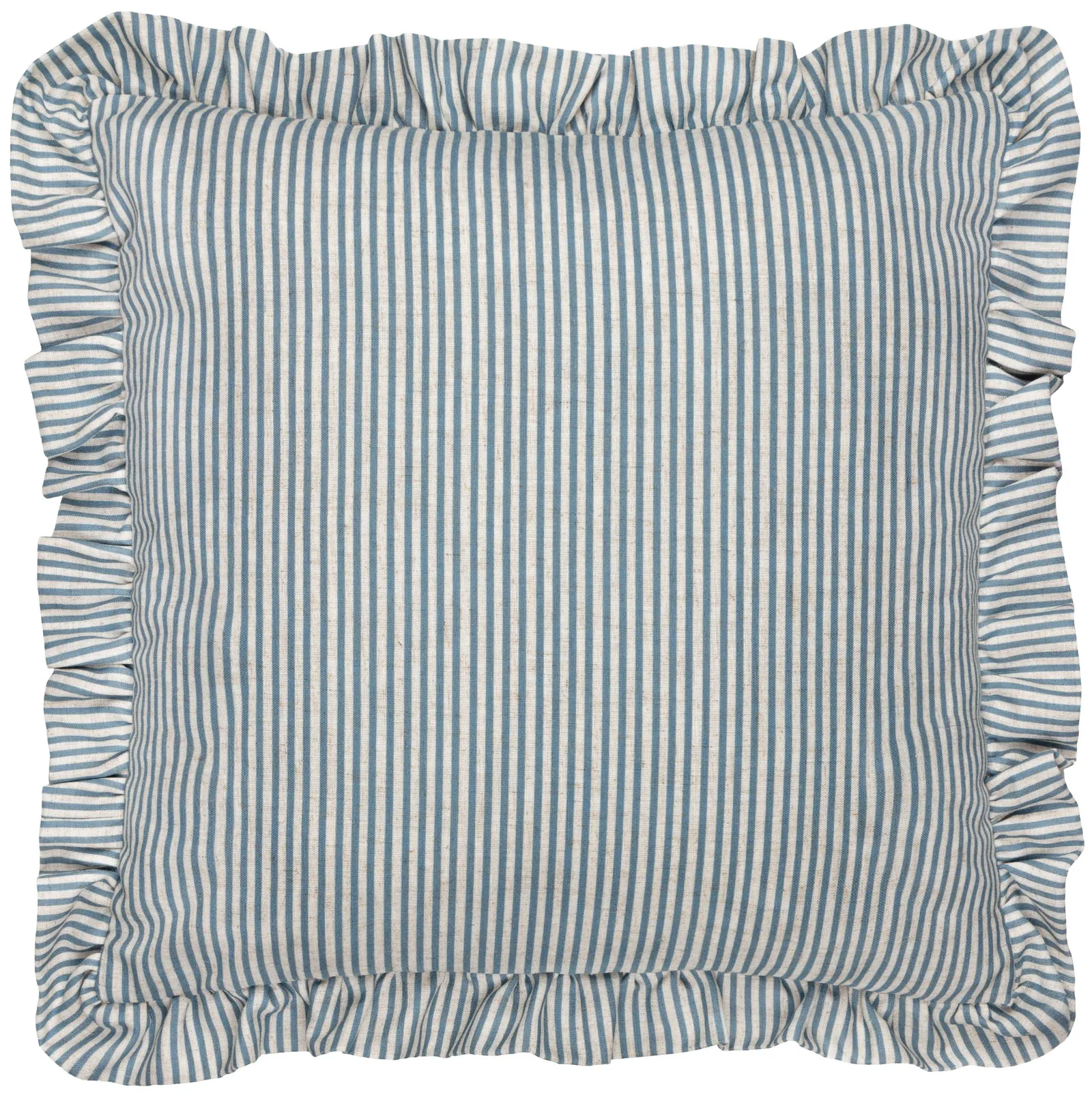 Wylder Martha Embroidered Ruffle Cushion in Blue 3
