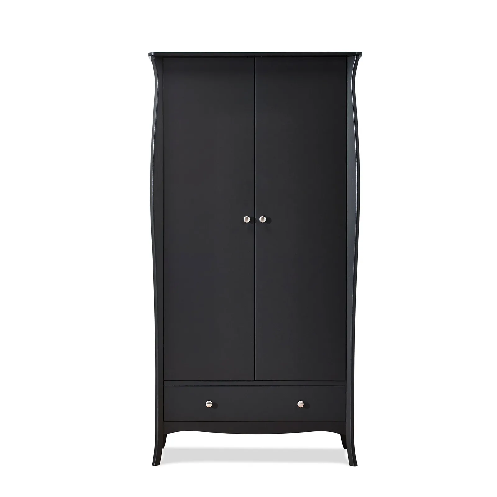 Baroque 2 Door Wardrobe Black