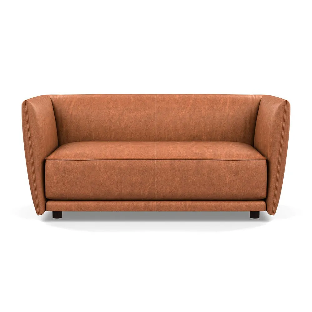 Heal's Valley 2 Seater Sofa Old England Leather Cognac 003 1