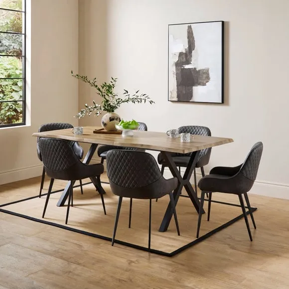 Hudson Set of 2 Dining Chairs, Faux Leather 2