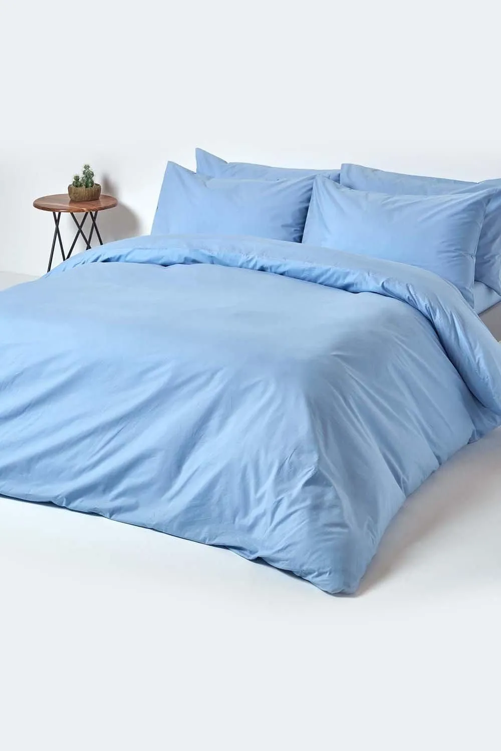 Homescapes Egyptian Cotton Deep Fitted Sheet 18 inch 200 Thread Count in Blue 4