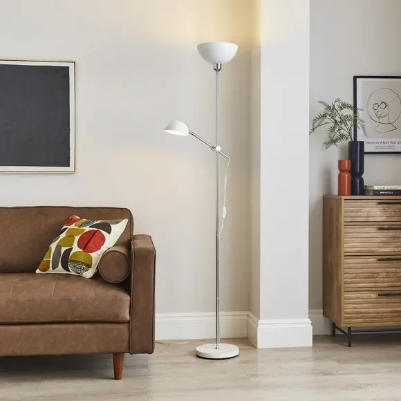 Axelle Metal Uplighter Mother & Child Floor Lamp