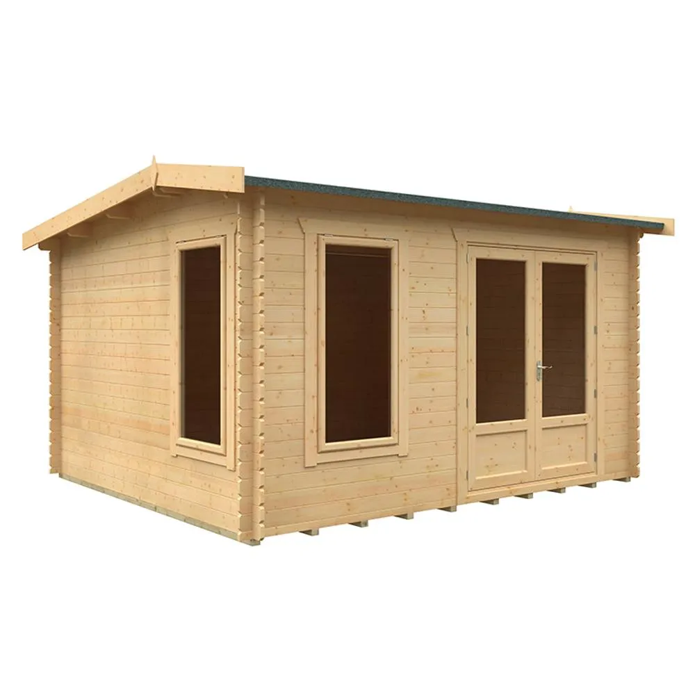 Buttercup Farm 12x10 The Longleat 28mm Cabin - L355 x W295 x H247 cm in Natural 2