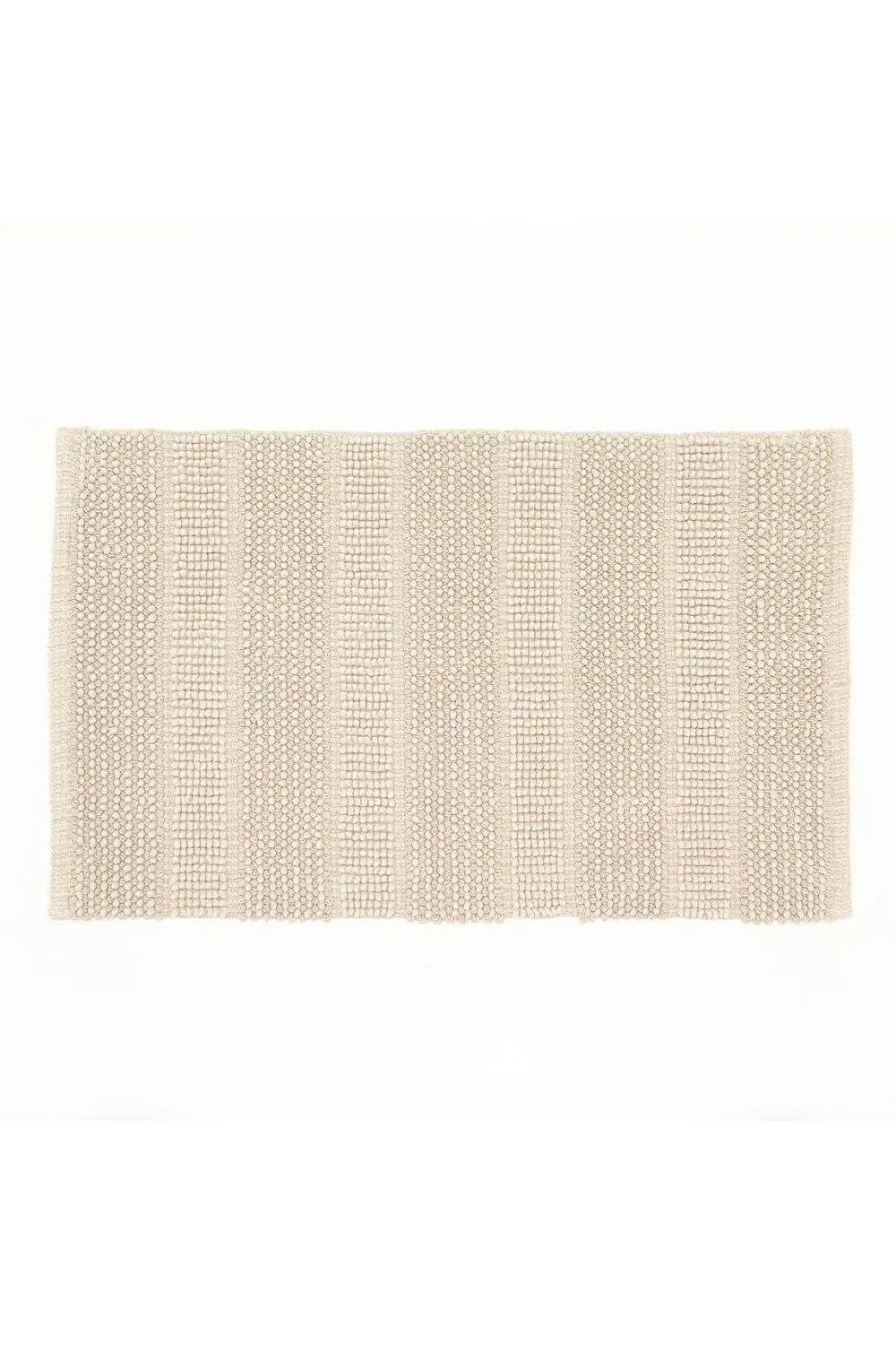 Deyongs Romeo Textured 100% Cotton Bath Mat - 1500gsm Absorbent Bathroom Rug | 1846 in Stone 2