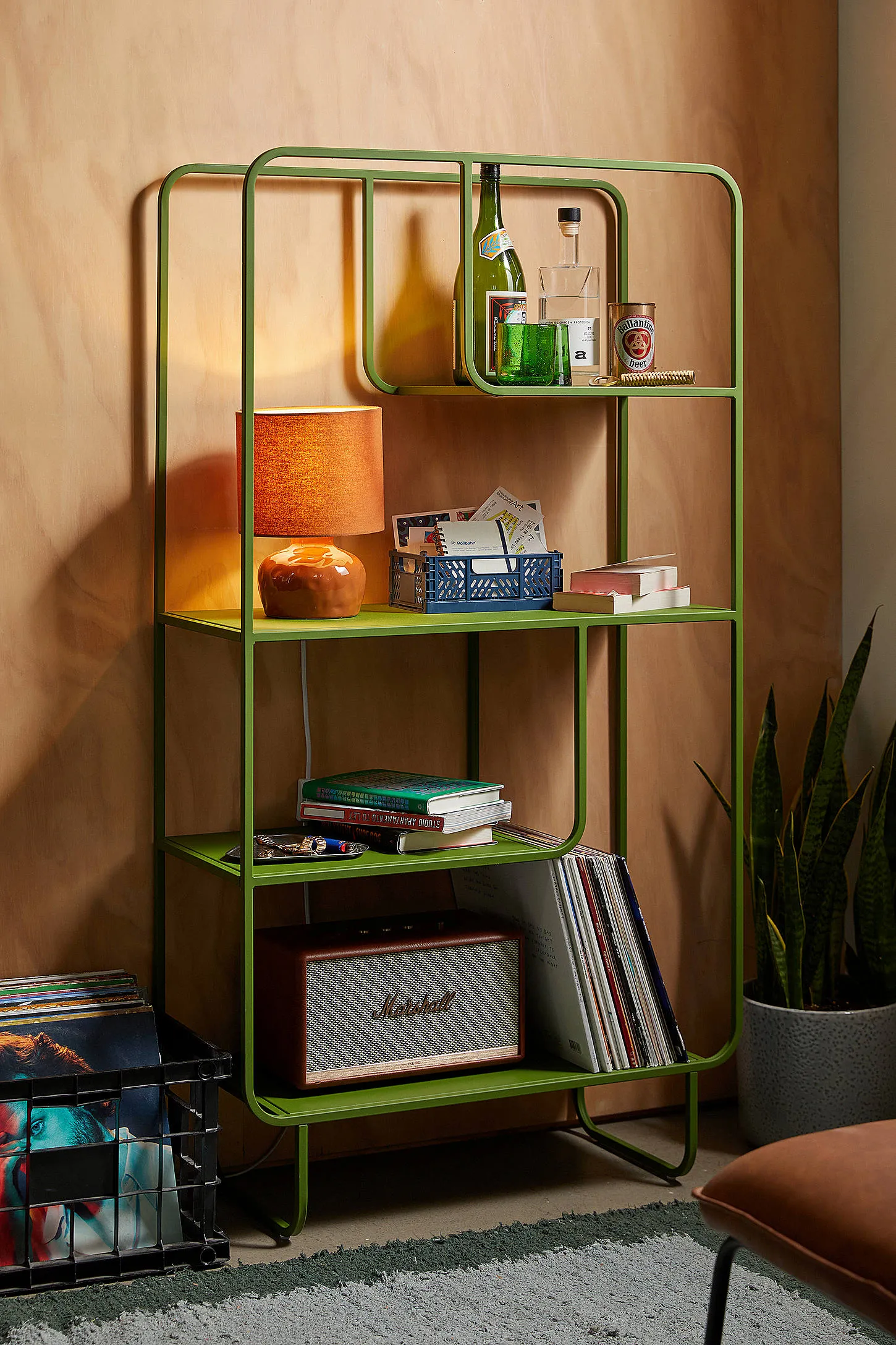 Alana Green Bookcase - Green