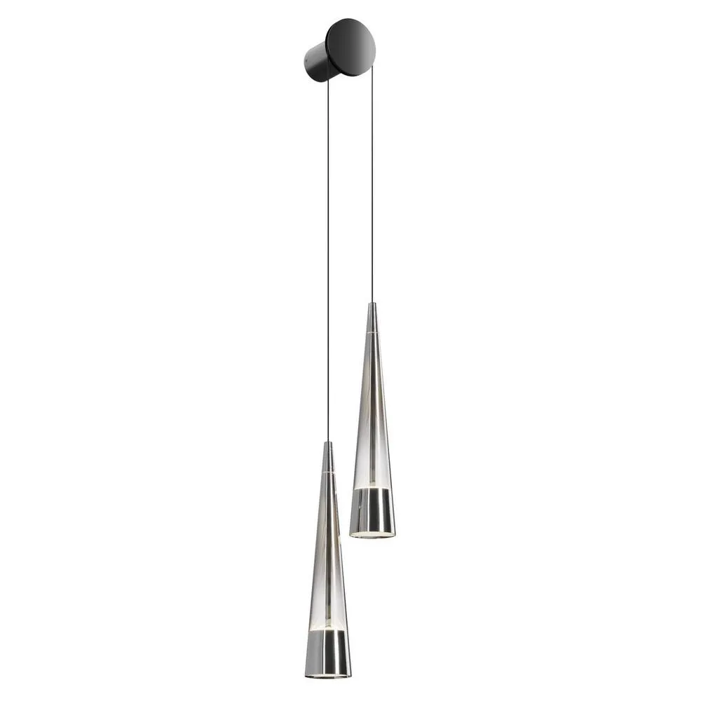 Netlighting Maytoni Sintesi Modern 2 Light Wall Lamp Chrome 3000K in Grey 6