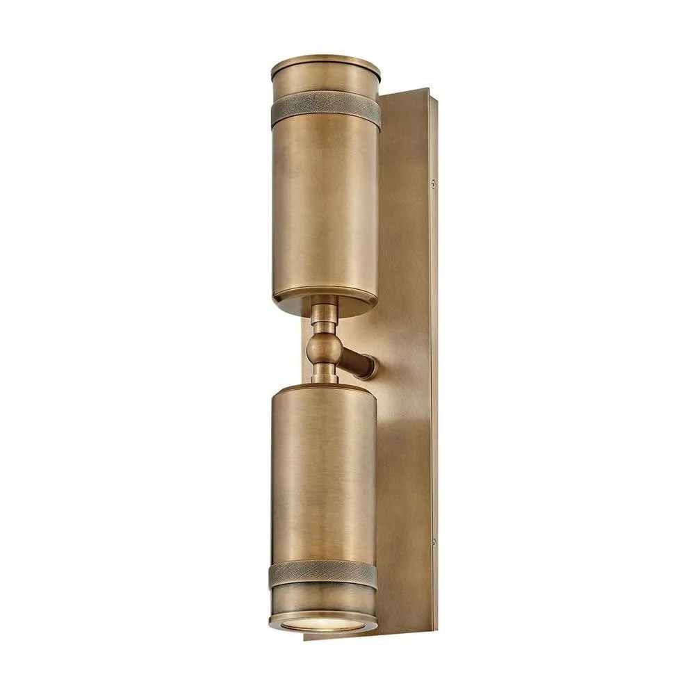 Netlighting Pratt Up Down Spot Light Heritage Brass 3000K IP44 in Gold
