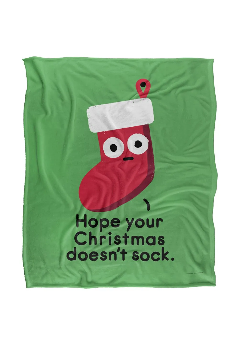 David Olenick Happy Holidays & Stuff Silky Touch Super Soft Throw Blanket 152 X 127 cm in White
