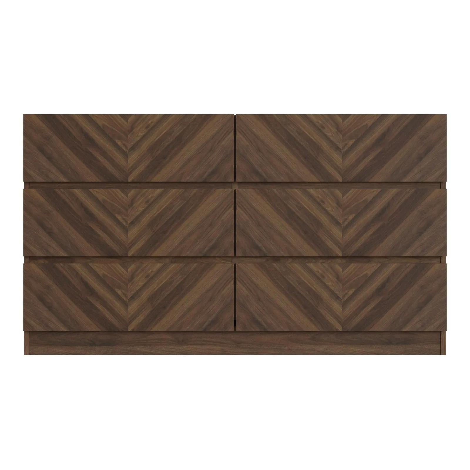 GFW Catania 3+3 Drawer Chest in Walnut 2