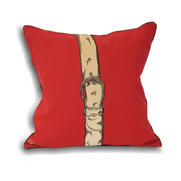 Paoletti Polo Strap Cotton Square Cushion