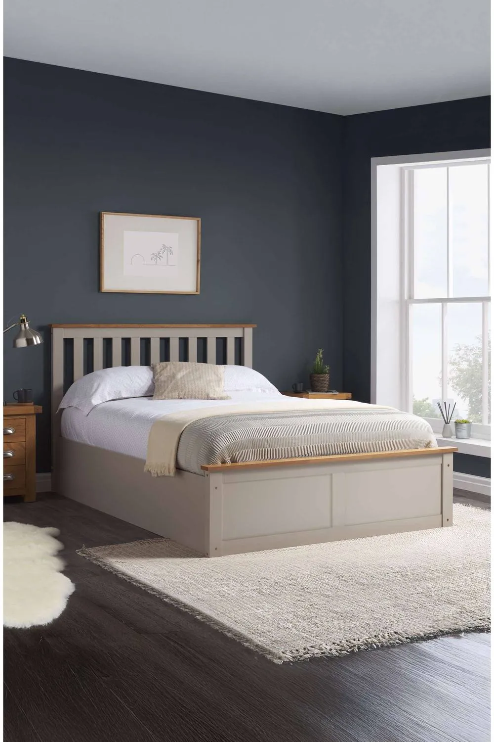Birlea Phoenix Ottoman Storage Bed Frame in Grey