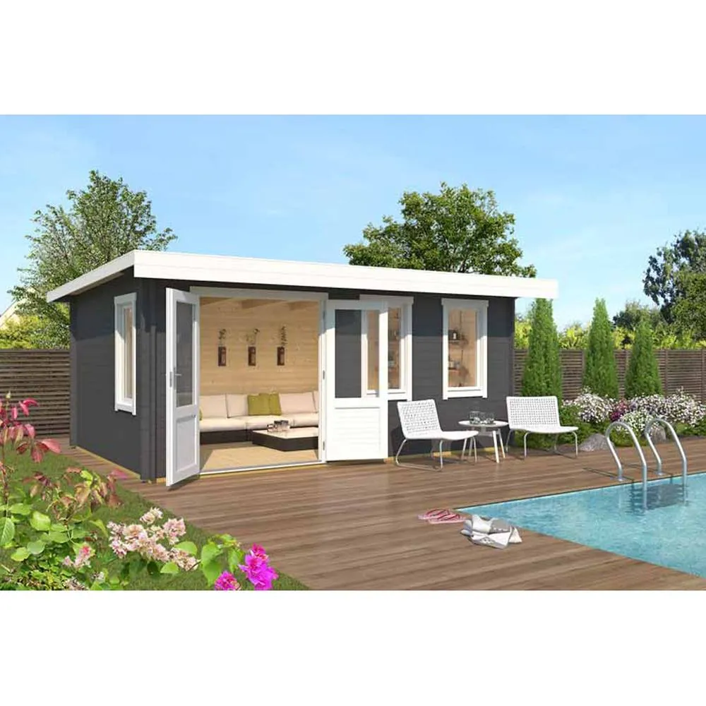 Lasita Maja Ltd Baruda 53-Log Cabin, Garden Room, Home Office - L570xW415xH222.3 cm in Light Tan 3