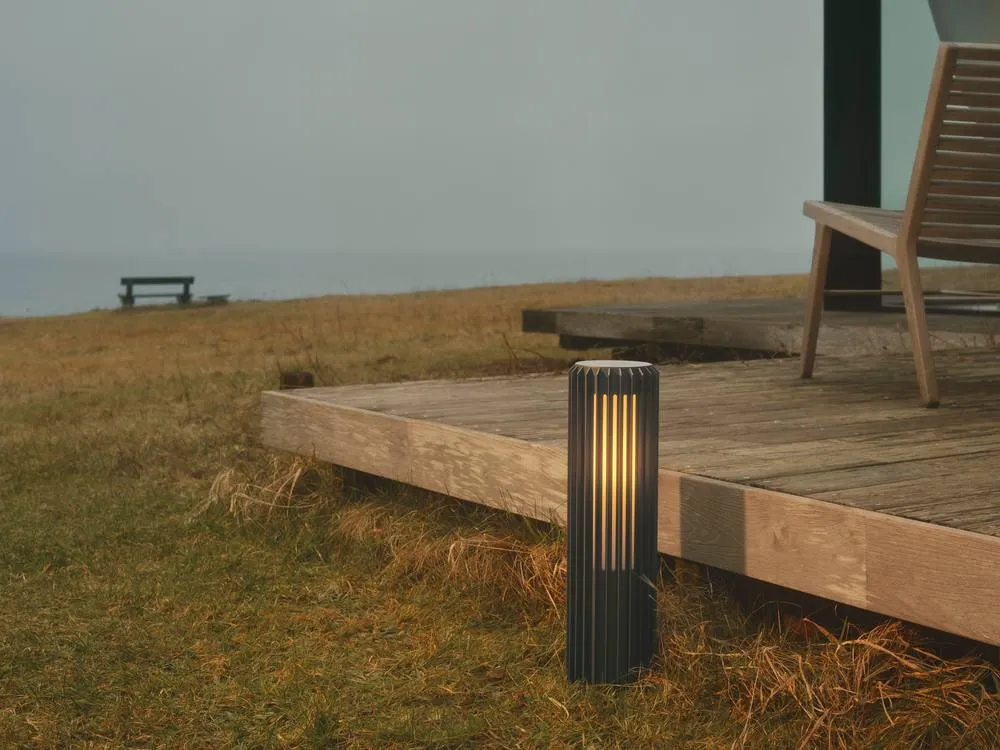 Nordlux Aludra Outdoor Post Light Grey Metal Garden E27 IP44 Mains in Black 2
