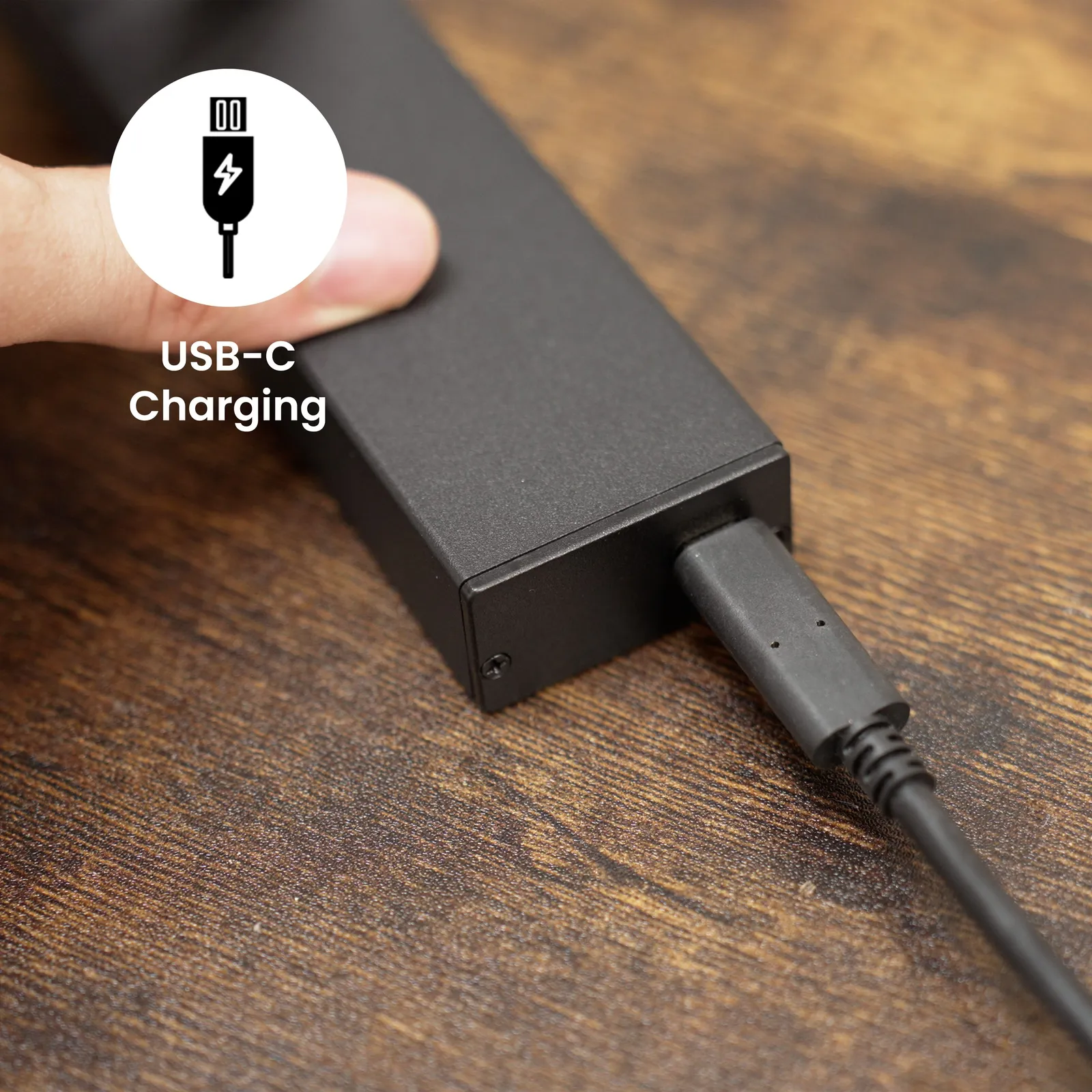 ValueLights Ryle Rechargeable Easy Fit Wall Touch Single Light Fitting in Black 4