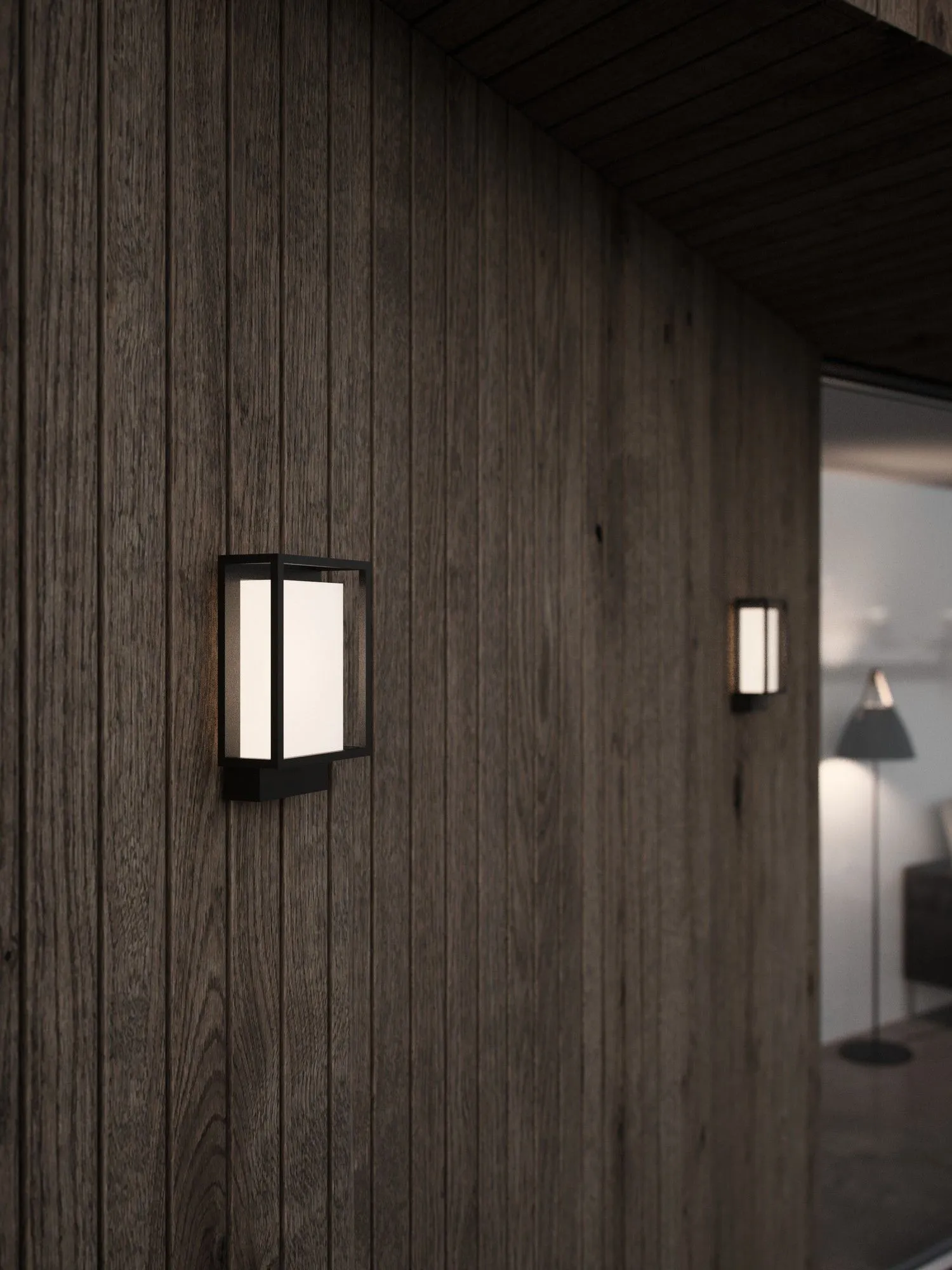 Nordlux Nestor Outdoor Wall Light Black Metal Garden LED IP44 2700k Mains 4