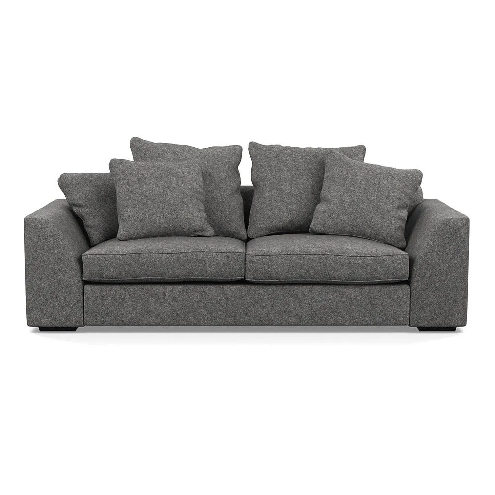 Heal's Cumulus 4 Seater Sofa Melton Wool Shale Black 2