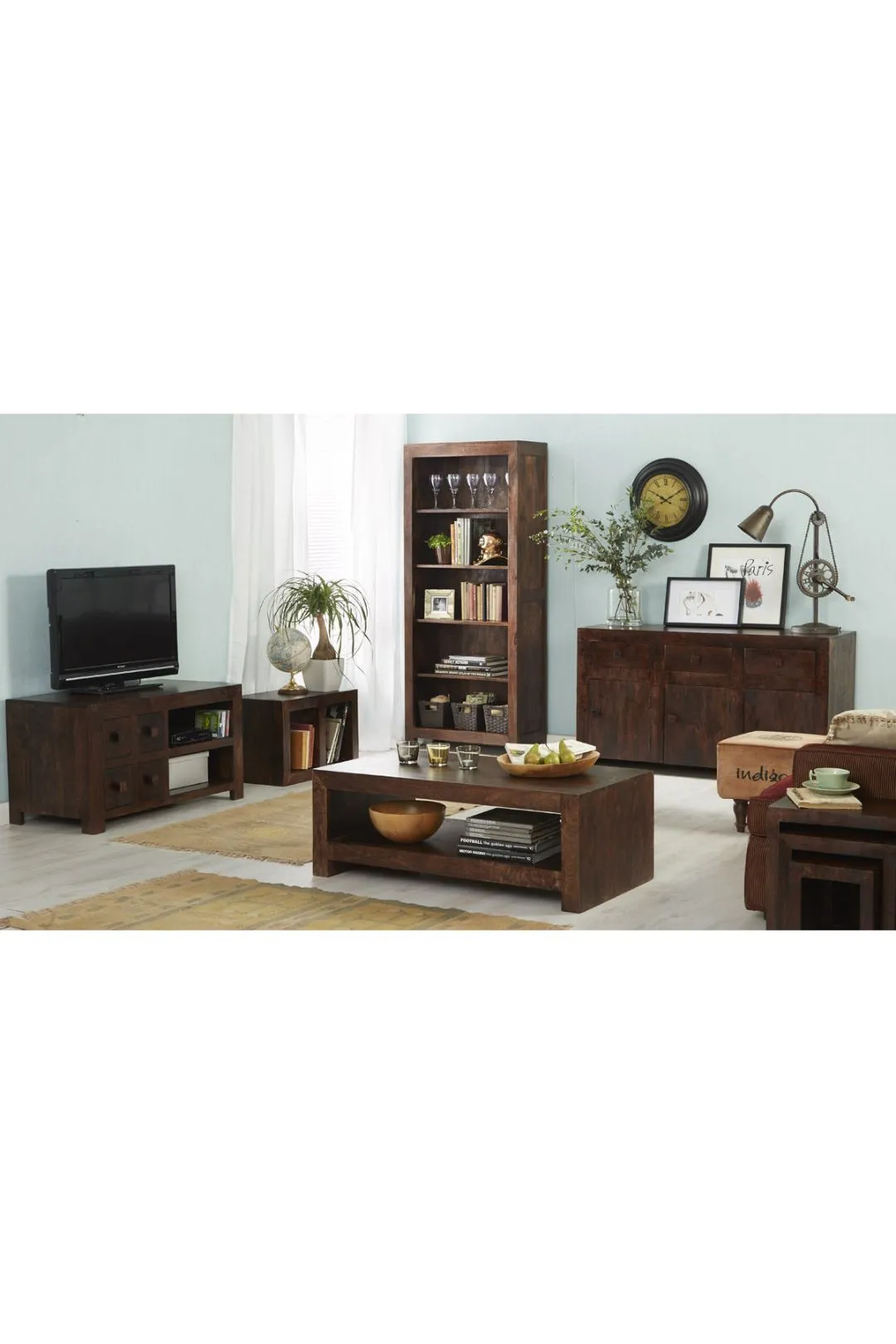 IH Design Duvid Mango Contemporary Coffee Table Large in Brown 2