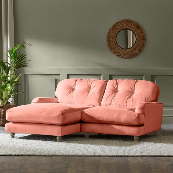 Martha Vintage Velvet Corner Chaise 2