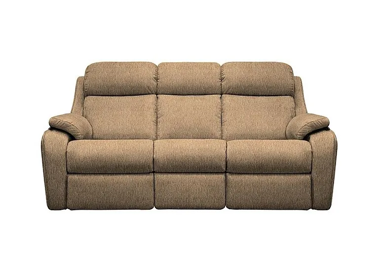 Kingsbury 3 Seater Fabric Power Battery Recliner Sofa with Power Headrests - Boucle Cocoa