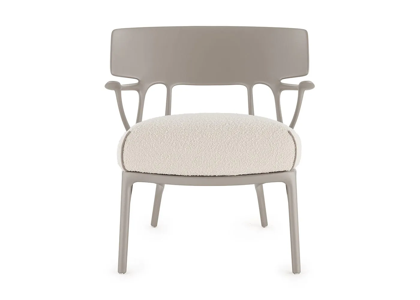 Kartell A.I. Lounge Boucle Grey & White 2