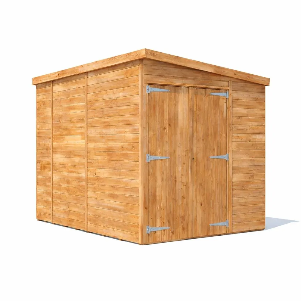 Dunster House Wooden Shed Garden Storage 1.8 x 3m (6' x 10') 15mm Pent in Brown