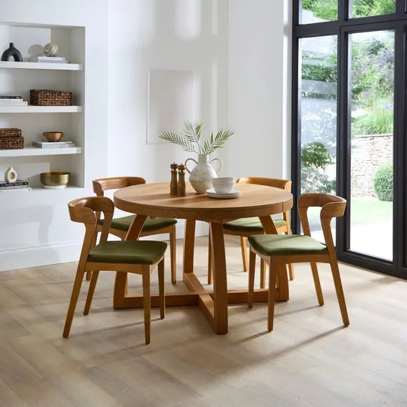 Judah Extendable 4 to 6 Seater Round to Oval Dining Table 1