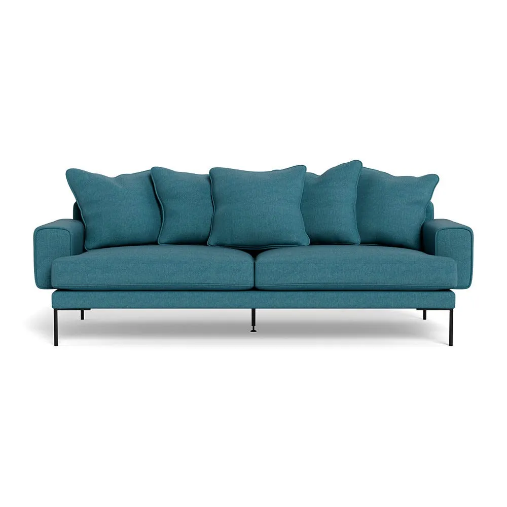 Heal's Torrington 4 Seater Sofa Brushed Cotton Cadet Black Feet