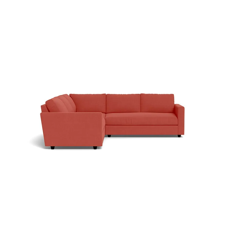 Heal's Nimbus II Large Corner Sofa Linen Grenadine Black Feet