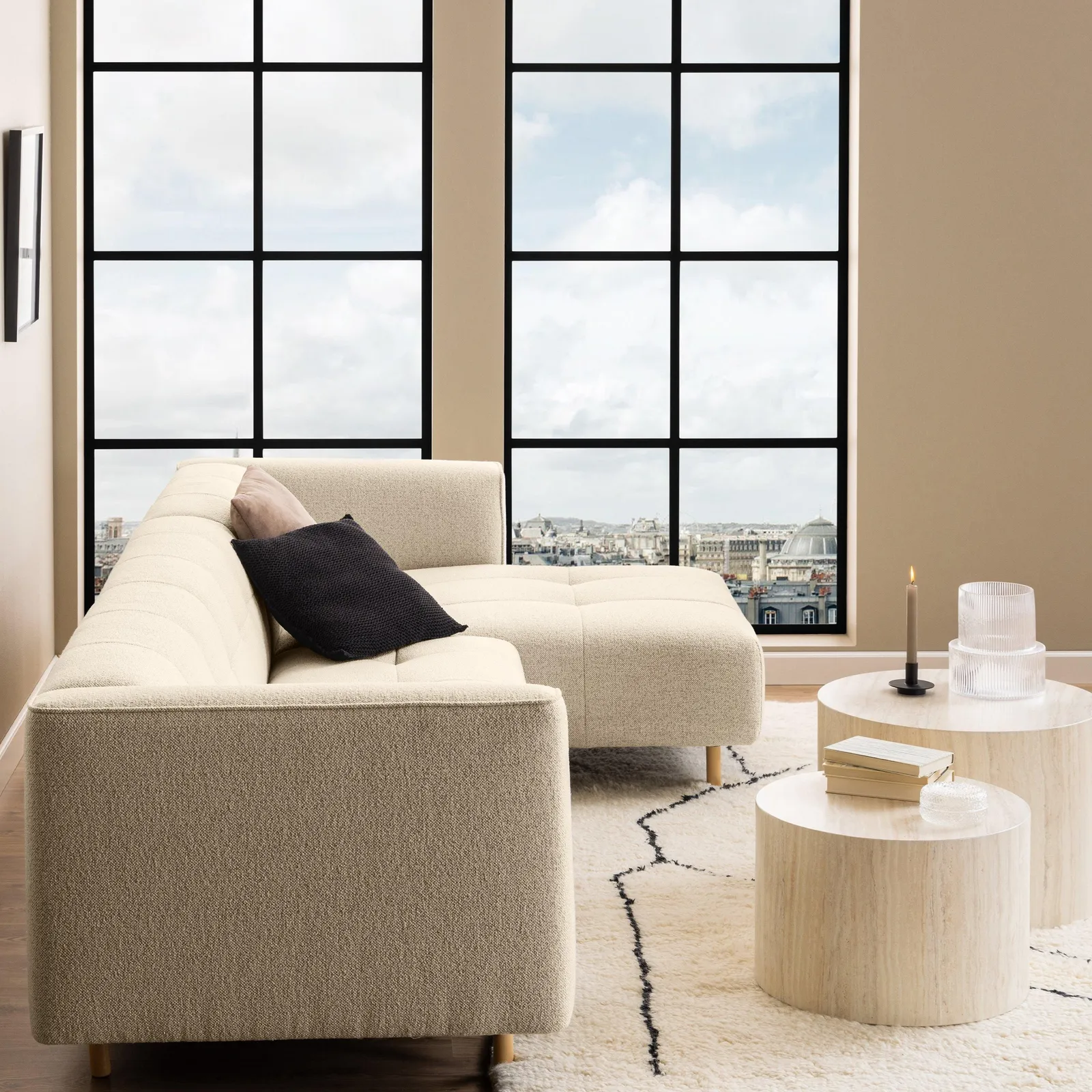 Furniture To Go Dice Coffee Table Set in Light Oak 3