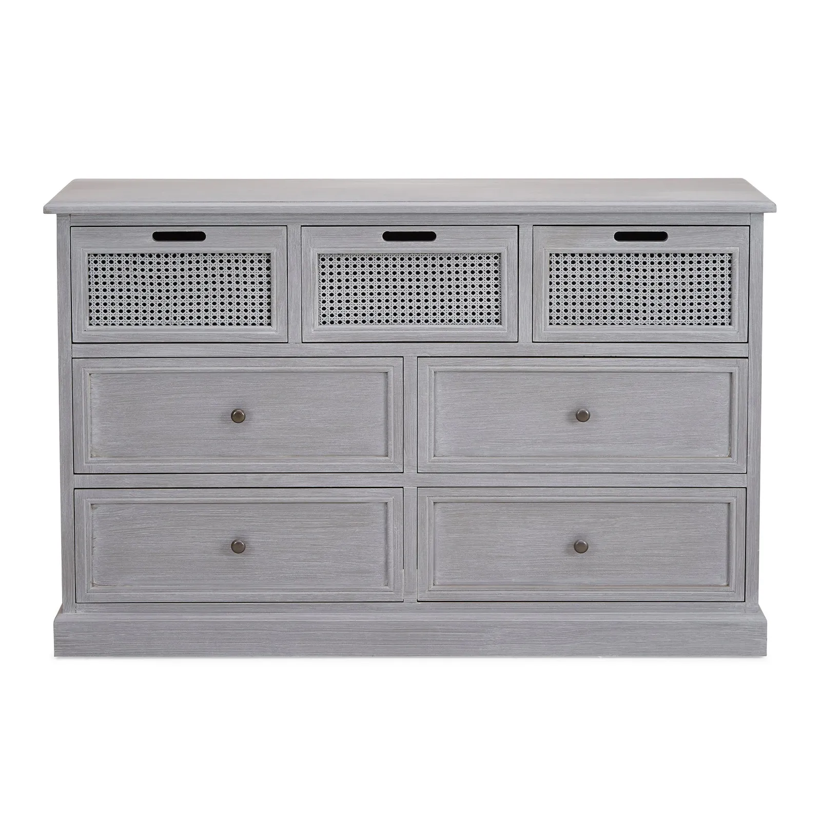 Lucy Cane Grey 7 Drawer Chest Slate (Grey)