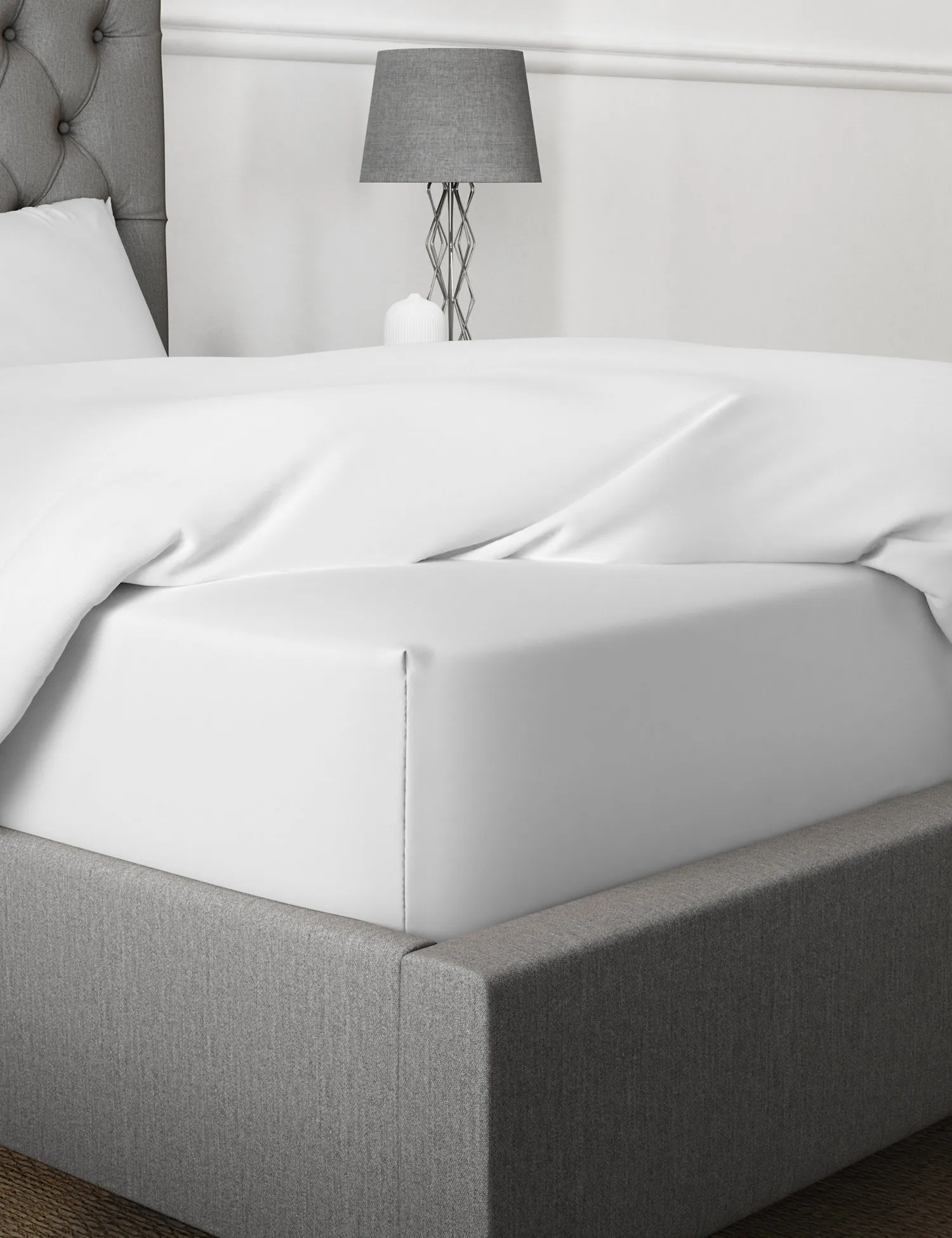 M&S Egyptian Cotton 230 Thread Count Extra Deep Fitted Sheet